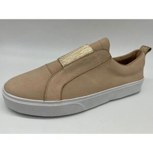 Kaanas Positano Women Blush Gold Slip-on Leather Sneakers Size 7 <3